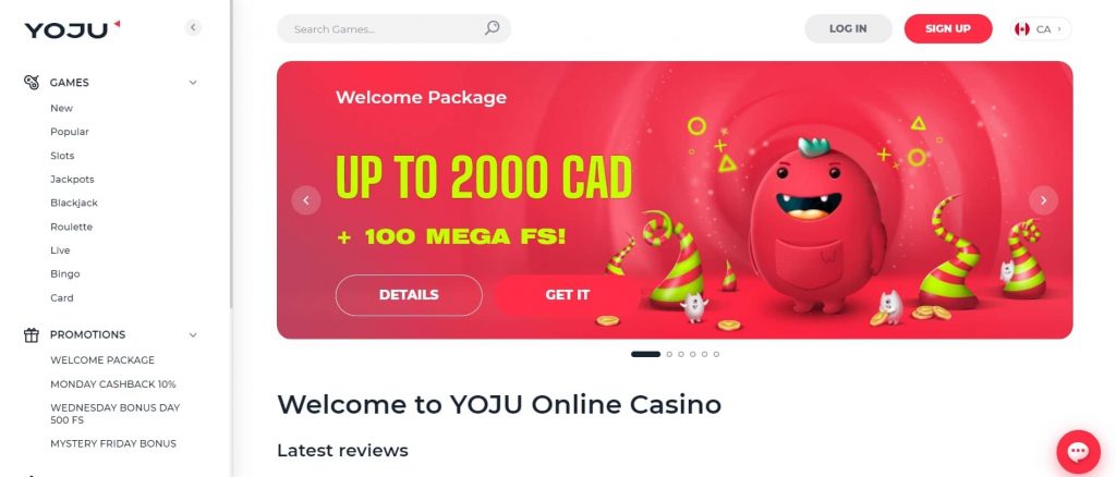 YOJU casino official site
